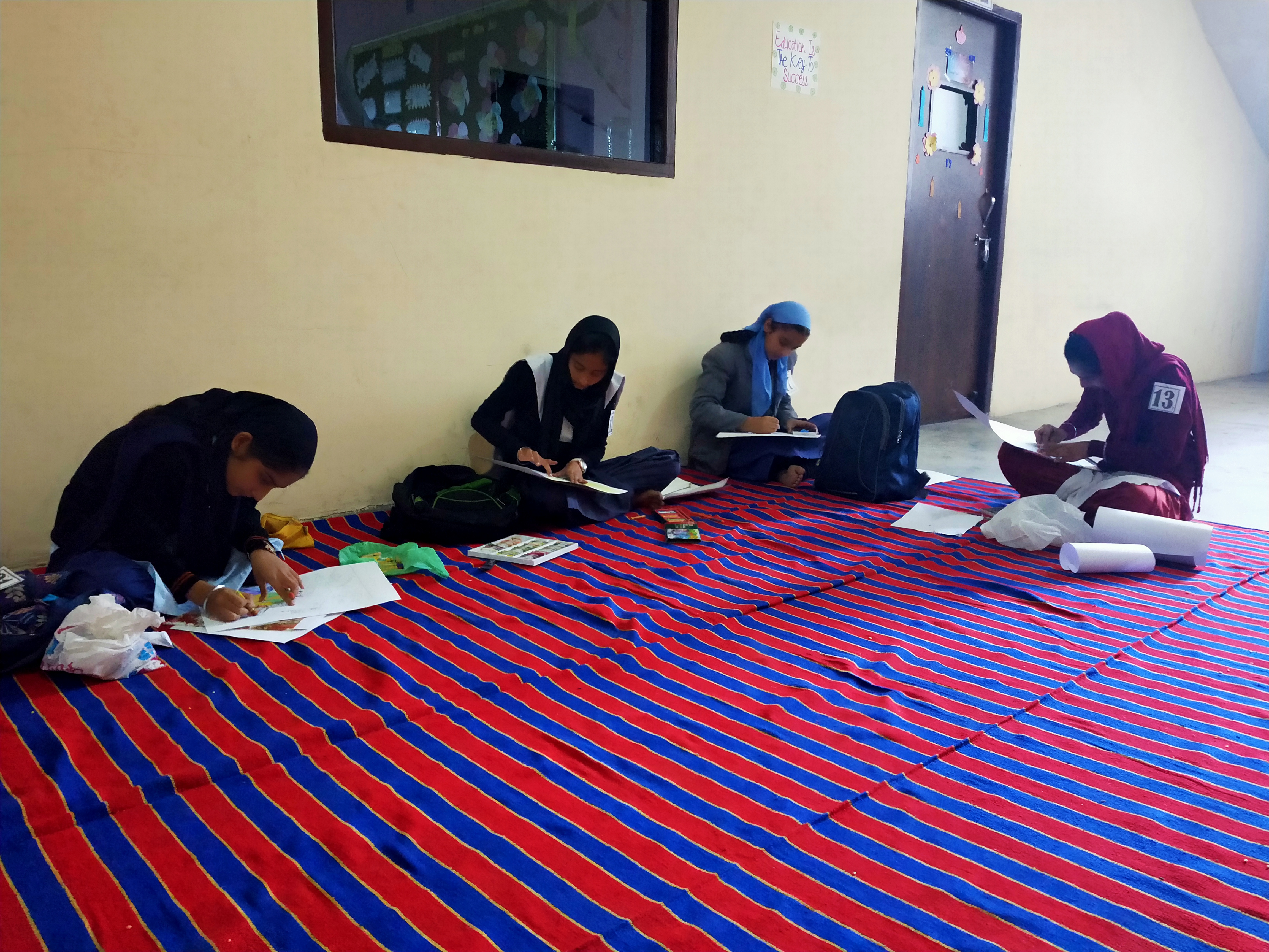 Students conducting a Biology practical